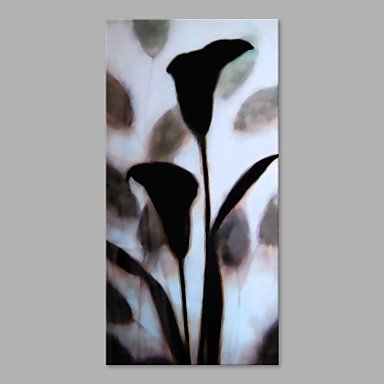 IARTS Hand Painted Modern Abstract Leaf Shadow Oil Painting On Canvas with Stretched Frame Wall Ar