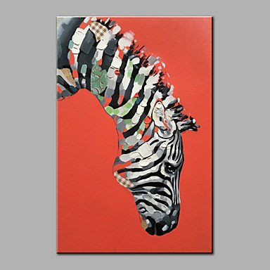 Hand-Painted Abstract A Zebra Oil painting Ready To Hang Modern One Panels Canvas Oil Painting For