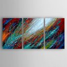 Hand-Painted  Abstract Set of  3 Canvas Oil Painting With Stretcher For Home Decoration Ready to H