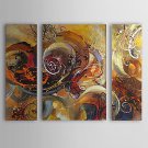 Hand-Painted Abstract Three Panels Canvas Oil Painting For Home Decoration