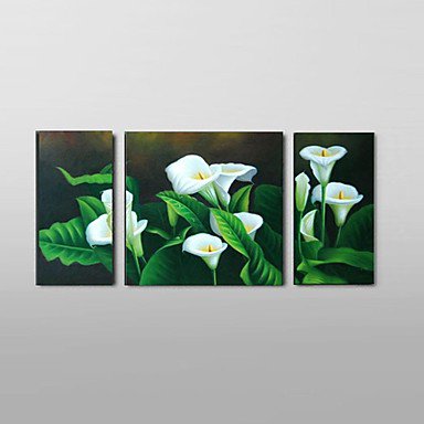 Hand-Painted Calla Lily Flower Oil Painting on Canvas Home Wall Art Ready to Hang Stretched Frame