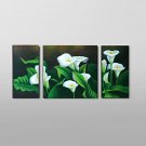 Hand-Painted Calla Lily Flower Oil Painting on Canvas Home Wall Art Ready to Hang Stretched Frame