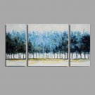 Hand-Painted Abstract Horizontal,Modern European Style Three Panels Canvas Oil Painting For Home D