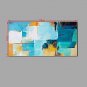 Hand Painted Oil Painting Abstract Bright Color Wall Art with Stretched Framed Ready to Hang