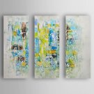 Hand-Painted  Abstract Set of 3 Canvas Oil Painting With Stretcher For Home Decoration Ready to Ha