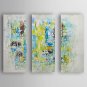 Hand-Painted Abstract Set of 3 Canvas Oil Painting With Stretcher For Home Decoration Ready to Ha