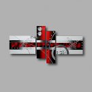 Stretched (Ready to hang) Hand-Painted Oil Painting 64"x40" Canvas Wall Art Modern Abstract White