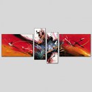 Canvas Oil Painting Set of 4 Modern Abstract Stretched Frame Ready To Hang SIZE50*70CM*2PCS 25*70C