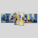 Canvas Oil Painting Set of 4 Modern Abstract Stretched Frame Ready To Hang SIZE50*70CM*2PCS 25*70C