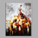 Abstract Oil Painting A Modern Woman In A Creative Dress Framed Handmade Oil Painting For Home Dec