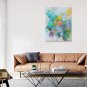 IARTS Hand Painted Abstract Oil Painting The Modern Light Blue Soft Colores Picture with Stretched