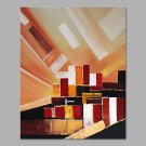 IARTS Hand Painted Modern Abstract Strong Deep Color Block Oil Painting On Canvas with Stretched F
