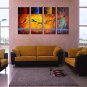 Abstract Style Canvas Material Oil Paintings with Stretched Frame Ready To Hang Size 90*30CM*4PCS