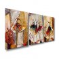 Stretched (Ready to hang) Hand-Painted Oil Painting Canvas Wall Art Modern Abstract Dance Girls Fi
