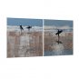 Surfing On the Seaside Abstract Figure Decorated Wall Art Handmade Painting Blue Art Acrylic Stret