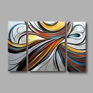 Ready to Hang Hand-Painted Oil Painting on Canvas Wall Art Modern Grey Blue Home Deco Abstract Thr