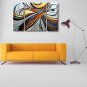 Ready to Hang Hand-Painted Oil Painting on Canvas Wall Art Modern Grey Blue Home Deco Abstract Thr