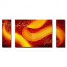 Hand-Painted Abstract Three Panels Canvas Oil Painting For Home Decoration