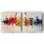 Hand-Painted Abstract Two Panels Canvas Oil Painting For Home Decoration