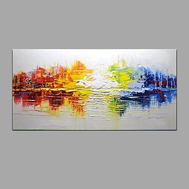 Hand Painted Thick Knife Abstract Oil Paintings On Canvas With Stretched Frame Ready To Hang