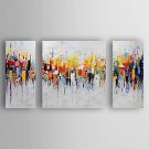 Hand-Painted  Abstract Set of 3 Canvas Oil Painting With Stretcher For Home Decoration Ready to Ha