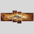 Canvas Oil Painting Set of 4 Modern Abstract Stretched Frame Ready To Hang SIZE50*70CM*2PCS 25*70C