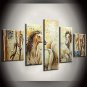 Hand-Painted Abstract / Abstract Landscape / Animal Five Panels Canvas Oil Painting For Home Decor