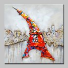 Hand Painted Abstract Dancing Tower Oil Paintings On Canvas Wall Art For Home Decoration With Stre