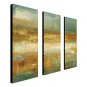 Hand-Painted Abstract Three Panels Canvas Oil Painting For Home Decoration