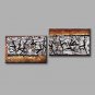 Stretched (Ready to hang) Hand-Painted Oil Painting 56"x28" Canvas Wall Art Modern Abstract Brown