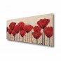 Stretched (Ready to hang) Hand-Painted Oil Painting 48"x20" Canvas Wall Art Modern Abstract Flower