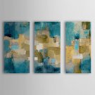 Hand-Painted Abstract Horizontal,Realism Modern Three Panels Canvas Oil Painting For Home Decorati