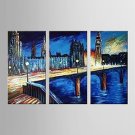 Oil Painting by Van Gogh Decoration Abstract  Hand Painted Canvas with Stretched Framed - Set of 3