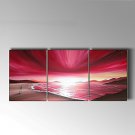 Hand-Painted Abstract / Landscape 100% Hang-Painted Oil Painting,Modern / Pastoral Three Panels Ca