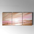 Handpainted Abstract Sunrise at sea Oil Painting Home Decor Stretchered Frame
