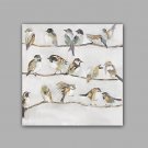 Hand-Painted Abstract / Animal Birds 100% Hang-Painted Oil PaintingModern / Classic One Panel Canv