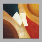 Hand-Painted Abstract SquareModern/Contemporary One Panel Canvas Oil Painting For Home Decoration