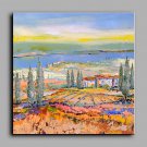 Large Size Hand-Painted Abstract Square Modern One Panel Canvas Oil Painting For Home Decoration U