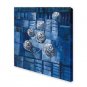 Hand-Painted Abstract SquareModern/Contemporary One Panel Canvas Oil Painting For Home Decoration