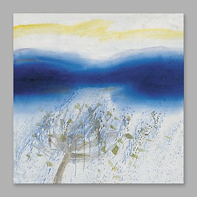 Hand-Painted Abstract SquareModern/Contemporary One Panel Canvas Oil Painting For Home Decoration