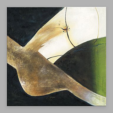 Hand-Painted Abstract SquareModern/Contemporary One Panel Canvas Oil Painting For Home Decoration