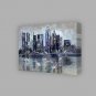 IARTS Modern Abstract Modern City Architecture Night Scenery Handmade Oil Painting On Canvas with