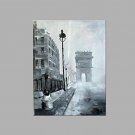 IARTS Modern Abstract Modern City Paris Triumph Arch Scenery Handmade Oil Painting On Canvas with
