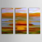Hand-Painted Abstract / Abstract Landscape Three Panels Canvas Oil Painting For Home Decoration