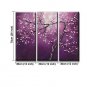 Ready to Hang Hand-Painted Oil Painting on Canvas Wall Art Contempory Abstract Flowers Dark Purple