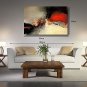 Stretched (Ready to hang) Hand-Painted Oil Painting 36"x24" Canvas Wall Art Modern Abstract Red Be