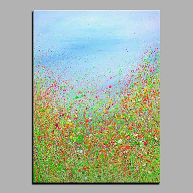 Hand-Painted Abstract Vertical,Modern One Panel Oil Painting For Home Decoration