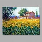 IARTS  Hand Painted Oil Painting Vintage Cottage Garden Abstract Art Acrylic Canvas Wall Art For H