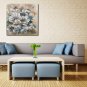 Hand-Painted Abstract / Floral/Botanical 100% Hang-Painted Oil Painting,Modern / Classic One Panel