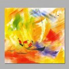 Ready to Hang Handpainted Abstract Oil Painting On Canvas Wall Art For Decor